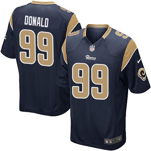 Nike Rams #99 Aaron Donald Navy Blue Team Color Youth Stitched NFL Elite Jersey